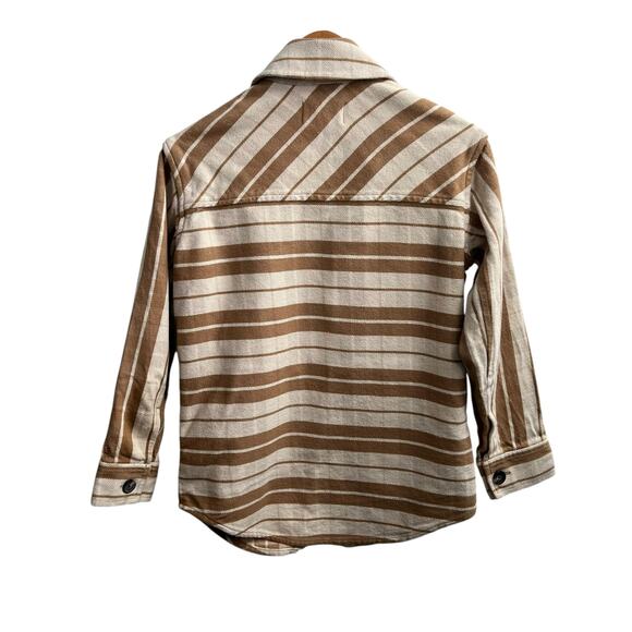 EVERLANE The Oversized Shirt Jacket Camel Plaid 100% Cotton Size XS - Picture 3 of 8